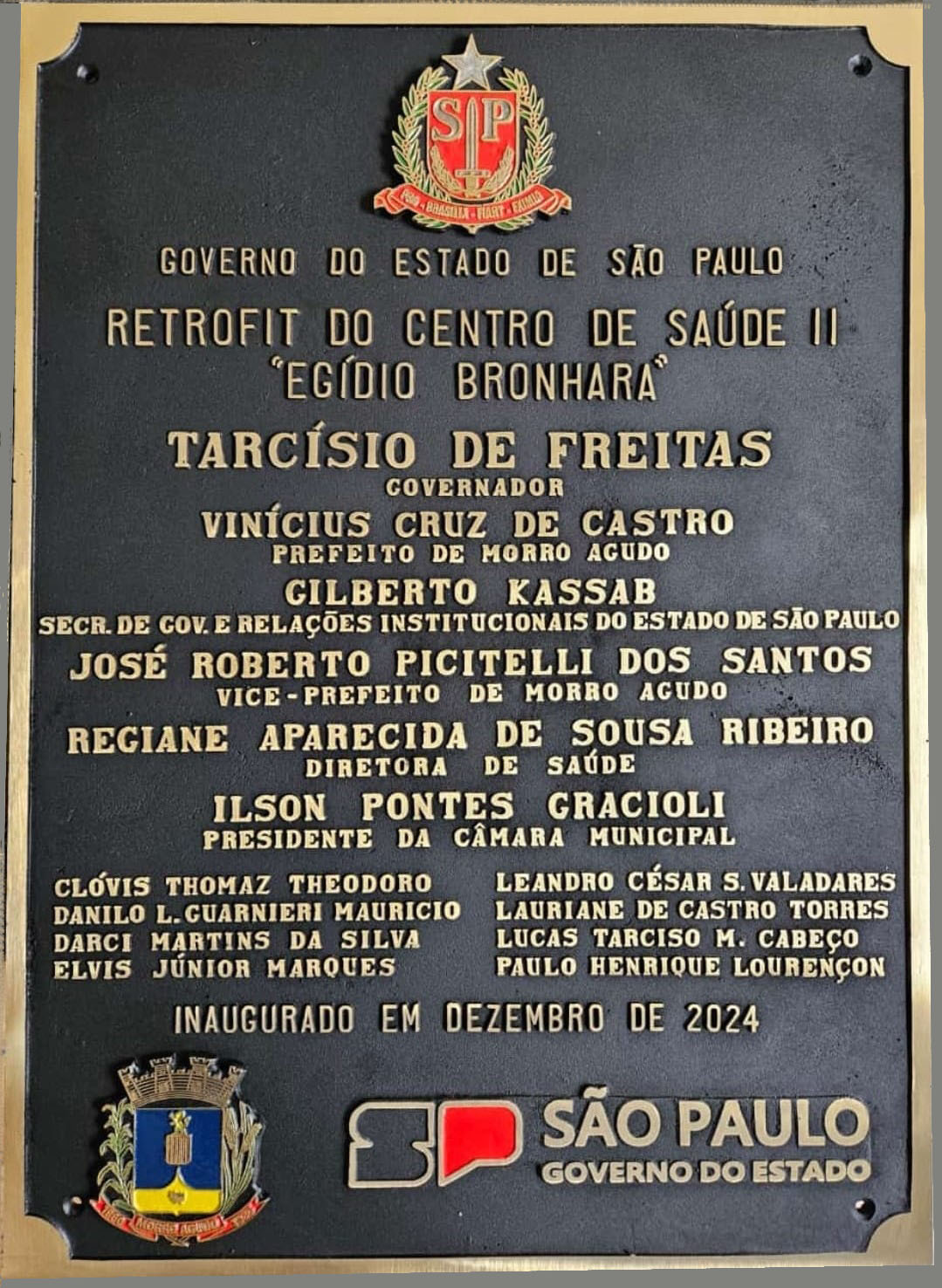 Placa de Bronze Fundido